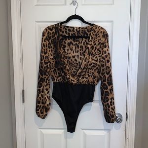 Leopard print bodysuit